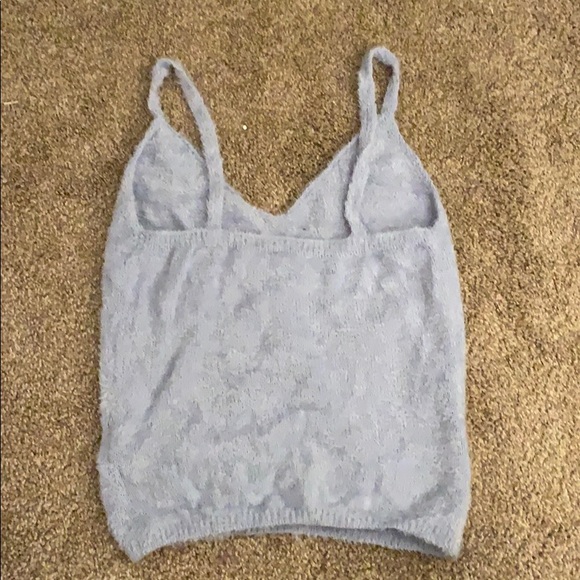 Light Blue Fuzzy Garage Tank Top - Picture 2 of 3